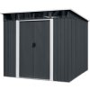 Domček Strend Pro, záhradný, plech, antracit, 238x199x202 cm