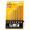 Sada vrtákov Strend Pro FD023, 8 dielna, 3-10 mm, TiN, do muriva