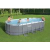 Bazén nadzemný - sivý Bestway® power steel™, 56710, plachta, pumpa, rebrík, dávkovač, filter, 5,49x2,74x1,22 m