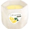 Sviečka Citronella, cement, 85 g, repelentná, 90x75 mm