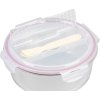 Dóza MagicHome, okrúhla, 1200 ml, s vekom, s príborom, Clip
