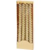 Sviečka MagicHome Vianoce, 25 cm, bal. 4 ks, zlatá, špirálová, točená
