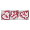 Ozdoba MagicHome Vianoce Woodeco, 3 druhy, bal. 6 ks, 7x7 cm