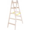 Rebrík Strend Pro, 5 priečkový, drevené štafle, 1,60 m, max. 150 kg