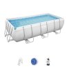 Nadzemný bazén s pieskovou filtráciou, rebrík, dávkovač Bestway® Power Steel™, 56442, 4,04x2,01x1,00 m
