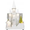 Dekorácia MagicHome Vianoce, Kostol s betlehemom, 6 LED biela, 3xAA, interiér, 17x13x25 cm