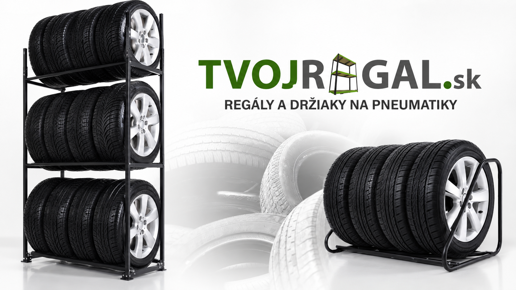 REGÁLY A DRŽIAKY NA PNEUMATIKY
