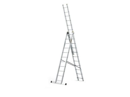 drabina pro aluminiowa 3 elementowa 3x11 szczebli 150 kg