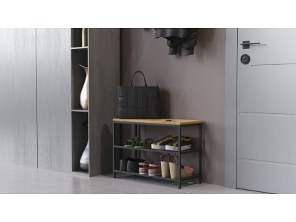 Regál na topánky s 2 policami