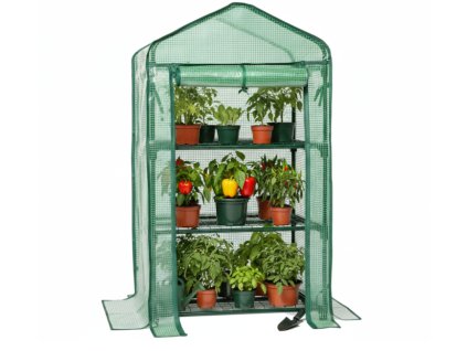 Záhradný skleník s tromi policami