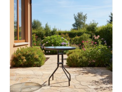 Okrúhly záhradný stôl