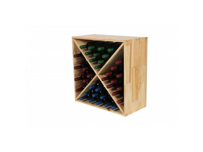 regal na wino drewniany modulowy skrzynkowy 60x30x30 cm naturalny (9)