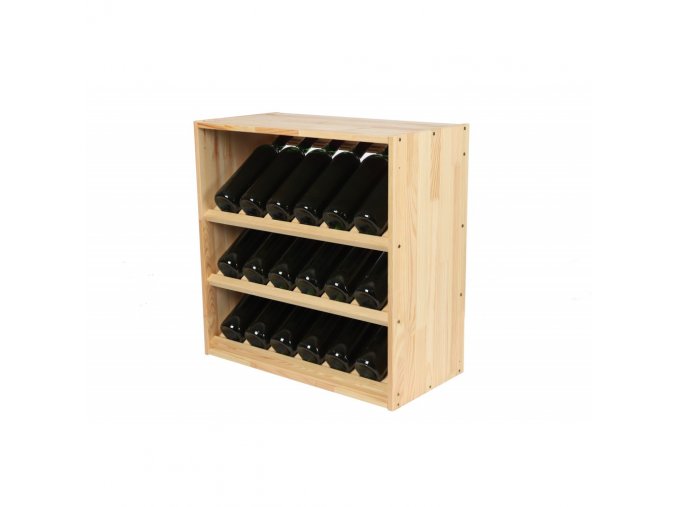 regal na wino drewniany modulowy skrzynkowy 60x30x30 cm naturalny (43)