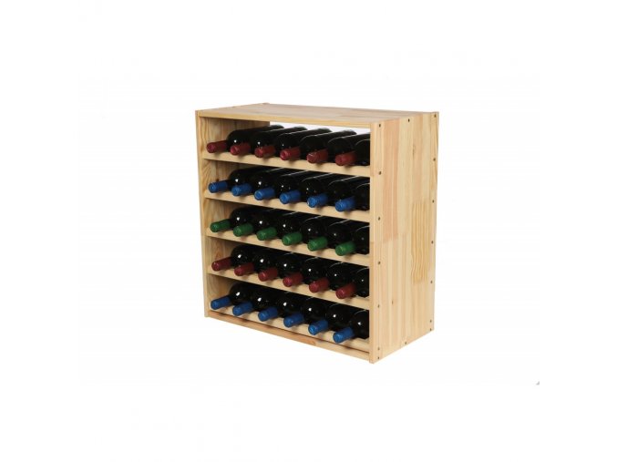 regal na wino drewniany modulowy skrzynkowy 60x30x30 cm naturalny (55)