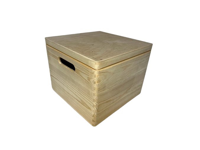 Štvorcový úložný box s vekom 30x30 cm