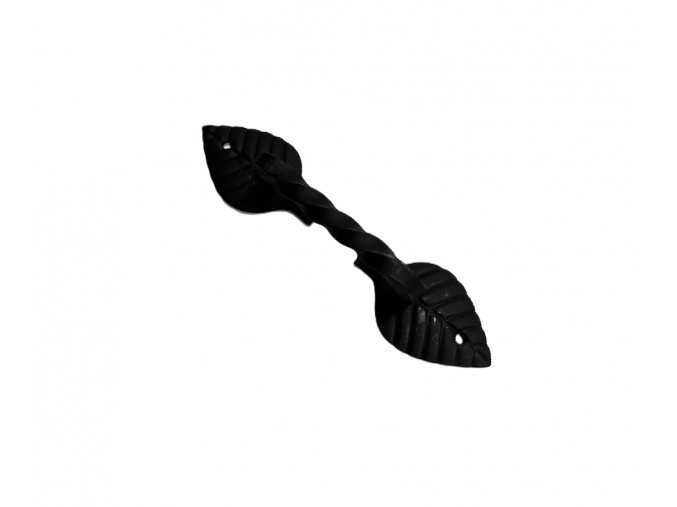 Kované ozdobné madlo KOVAL 110/240 mm bukový list - čierna