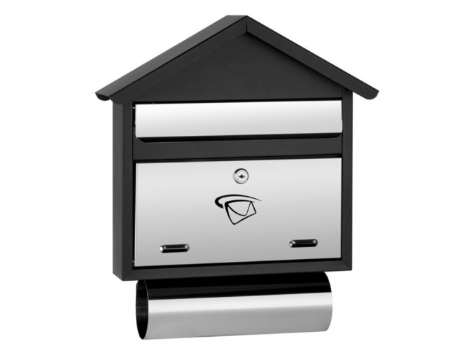 Poštová schránka domček LUX10 - čierno-biela