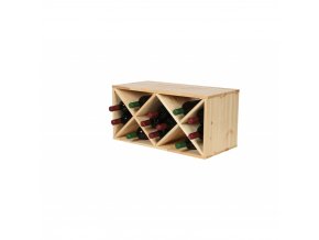regal na wino drewniany modulowy skrzynkowy 60x30x30 cm naturalny (86)