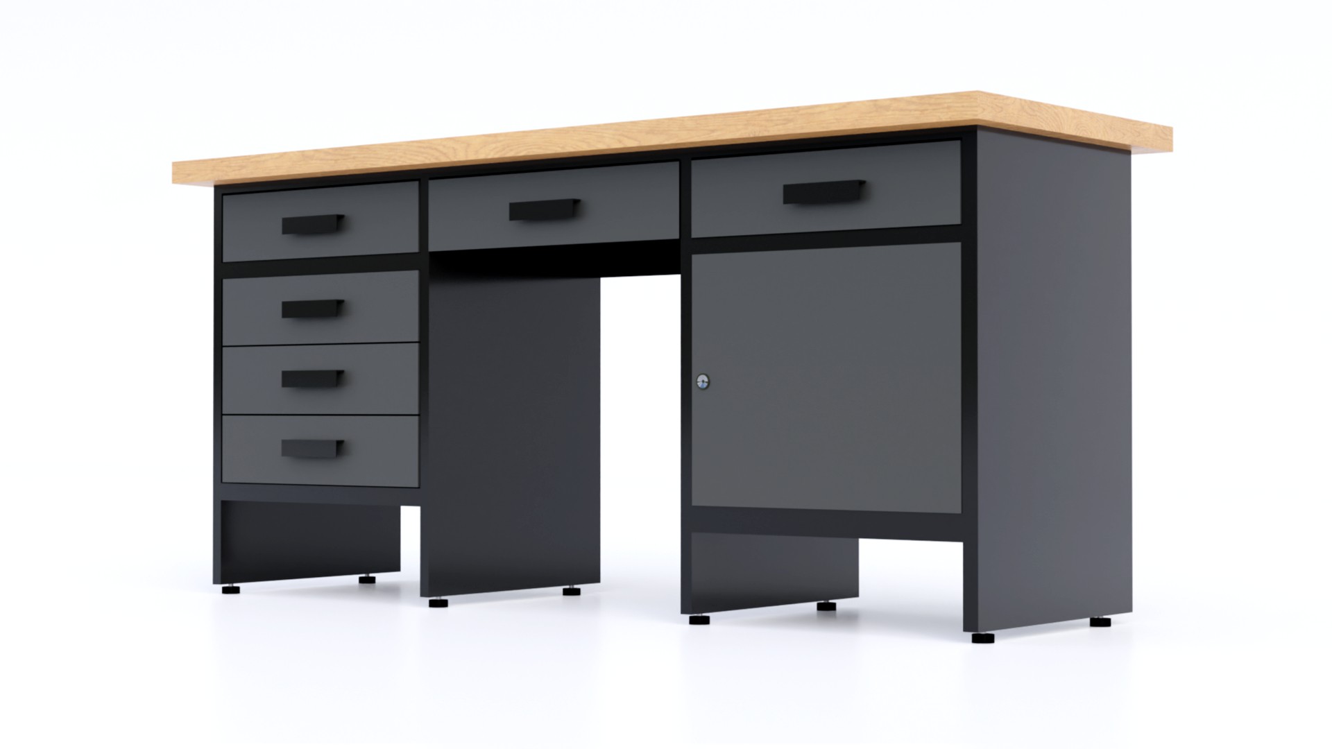 E-shop Kovový pracovný stôl MT6 Farebné prevednie: Sivá