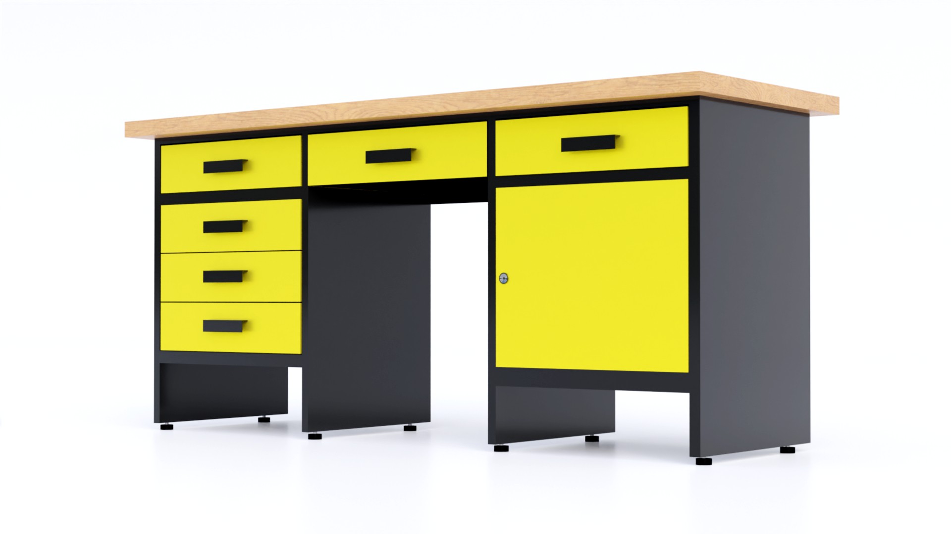 E-shop Kovový pracovný stôl MT6 Farebné prevednie: Žltá