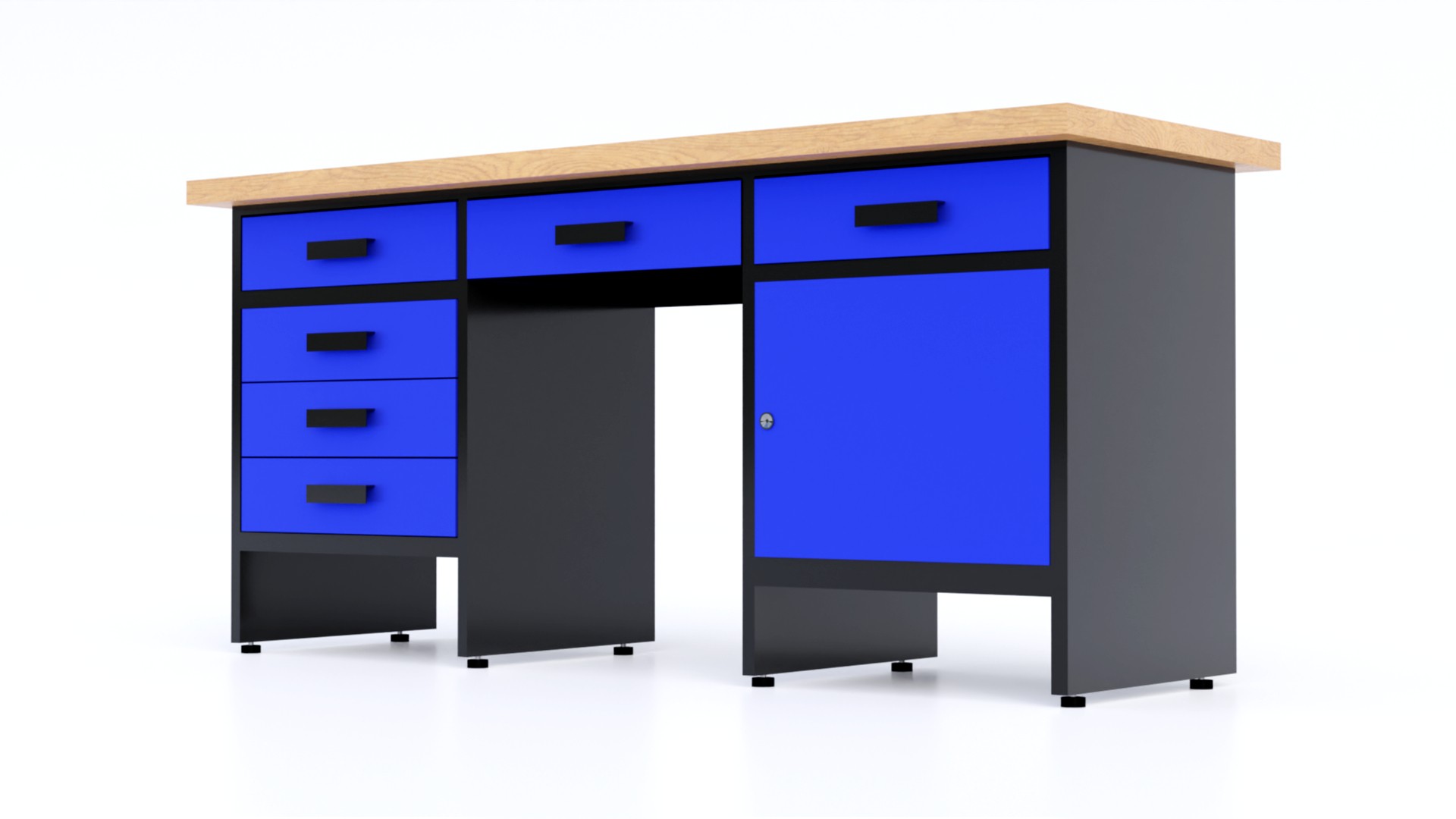 E-shop Kovový pracovný stôl MT6 Farebné prevednie: Modrá
