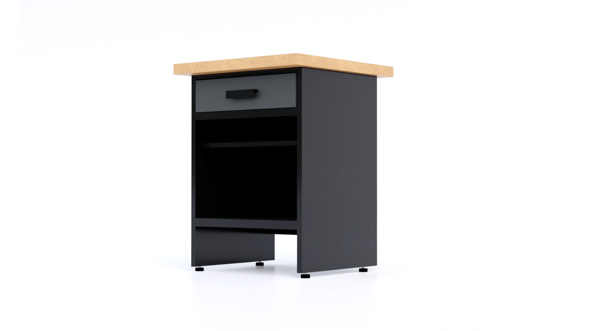 E-shop Kovový pracovný stôl WB1C - Modul Farebné prevednie: Sivá