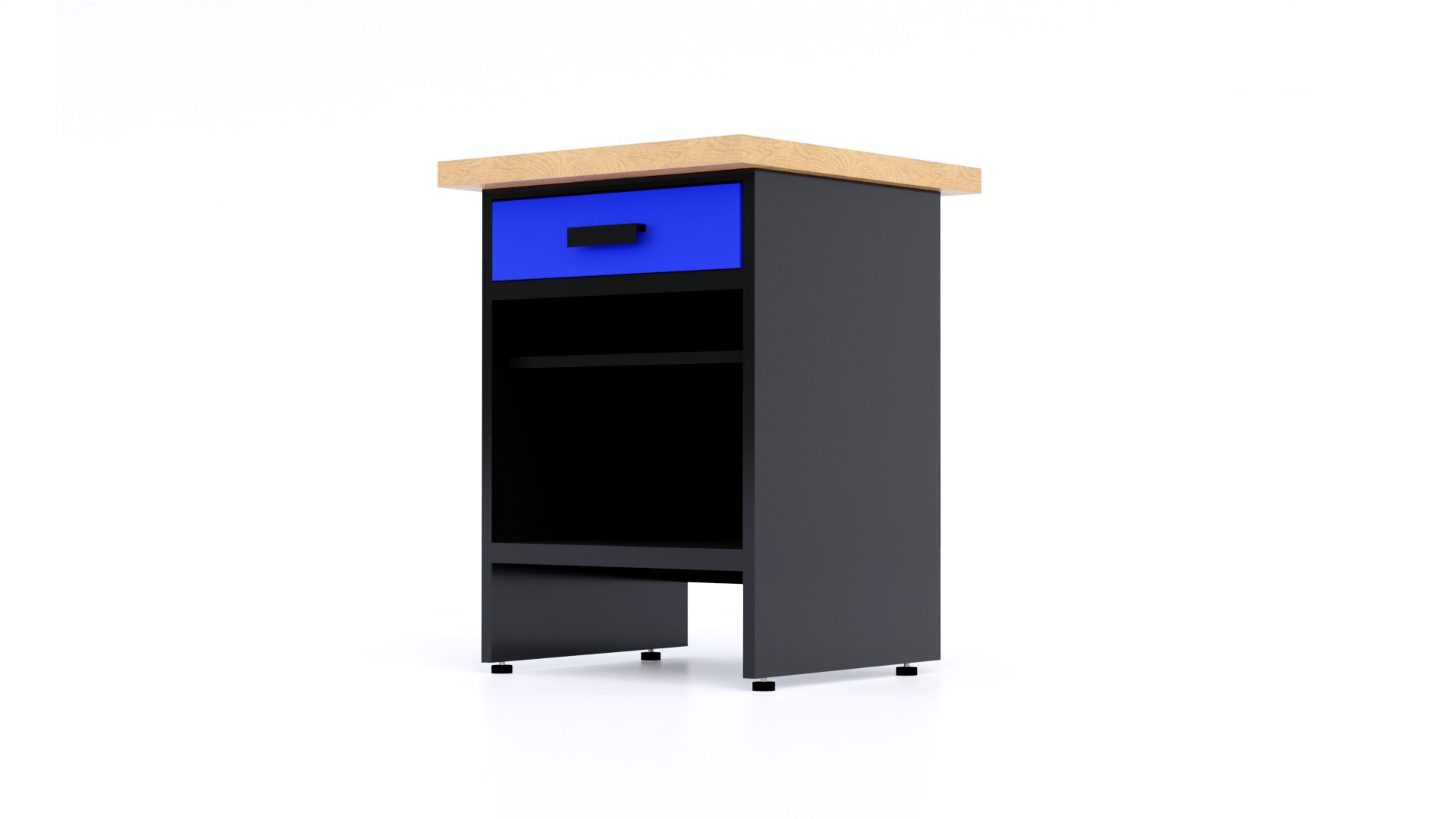 E-shop Kovový pracovný stôl WB1C - Modul Farebné prevednie: Modrá
