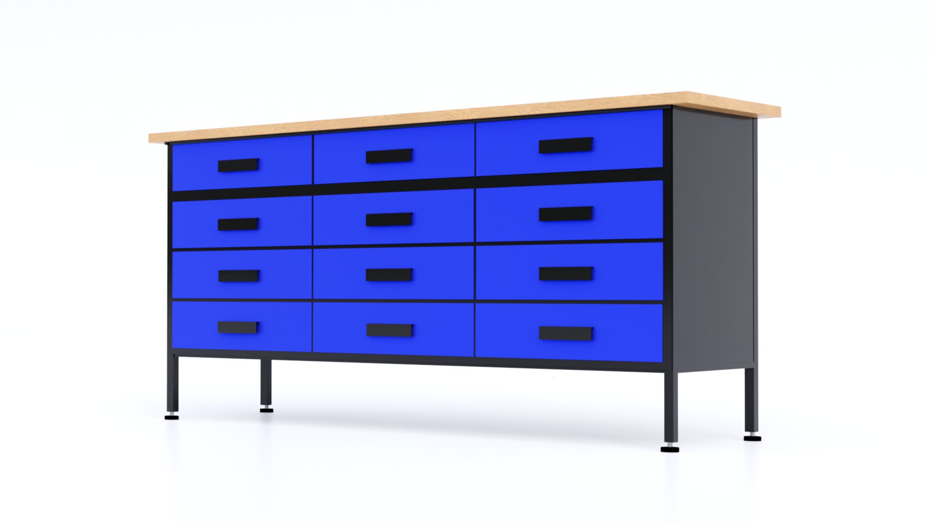 E-shop Kovový pracovný stôl WB12 Farebné prevednie: Modrá