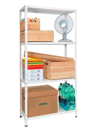 E-shop Celokovový regál STANDARD ECO 180x75x30 6 políc biely