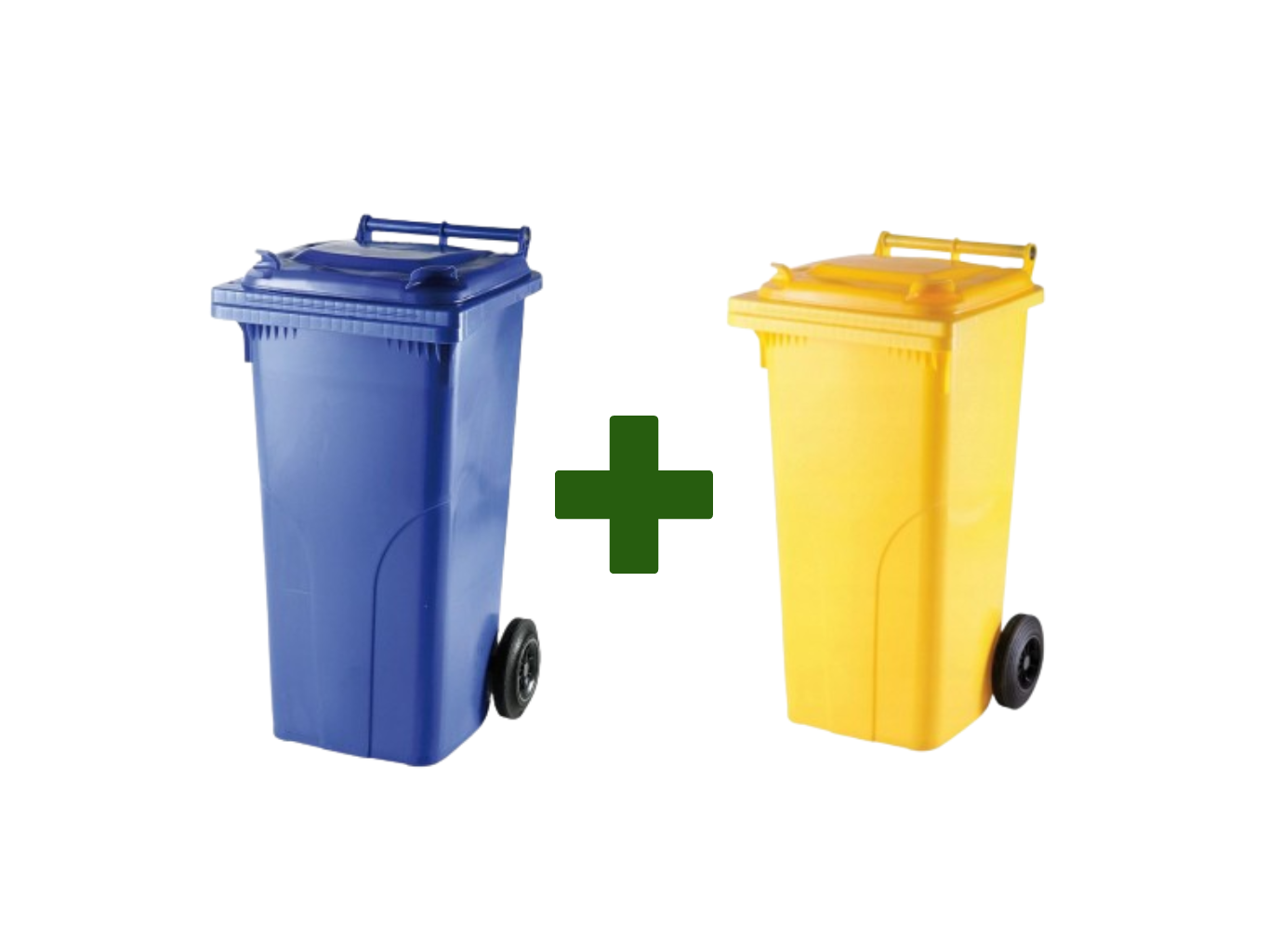 E-shop Akciový balíček - Popolnica Odpadová nádoba 120L Modrá + Žltá