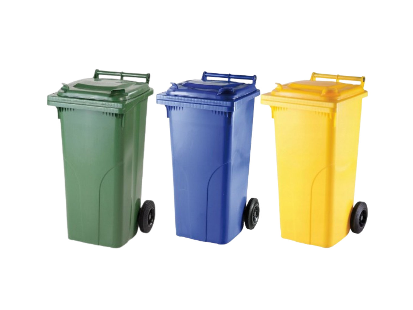 E-shop Akciový balíček - Popolnica Odpadová nádoba 120L Modrá + Žltá + Zelená