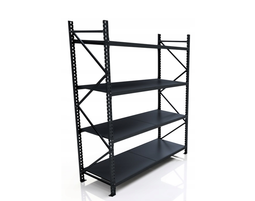 E-shop Priemyselný regál celokovový antracitový 250x180x80 4 police - Štartovací segment