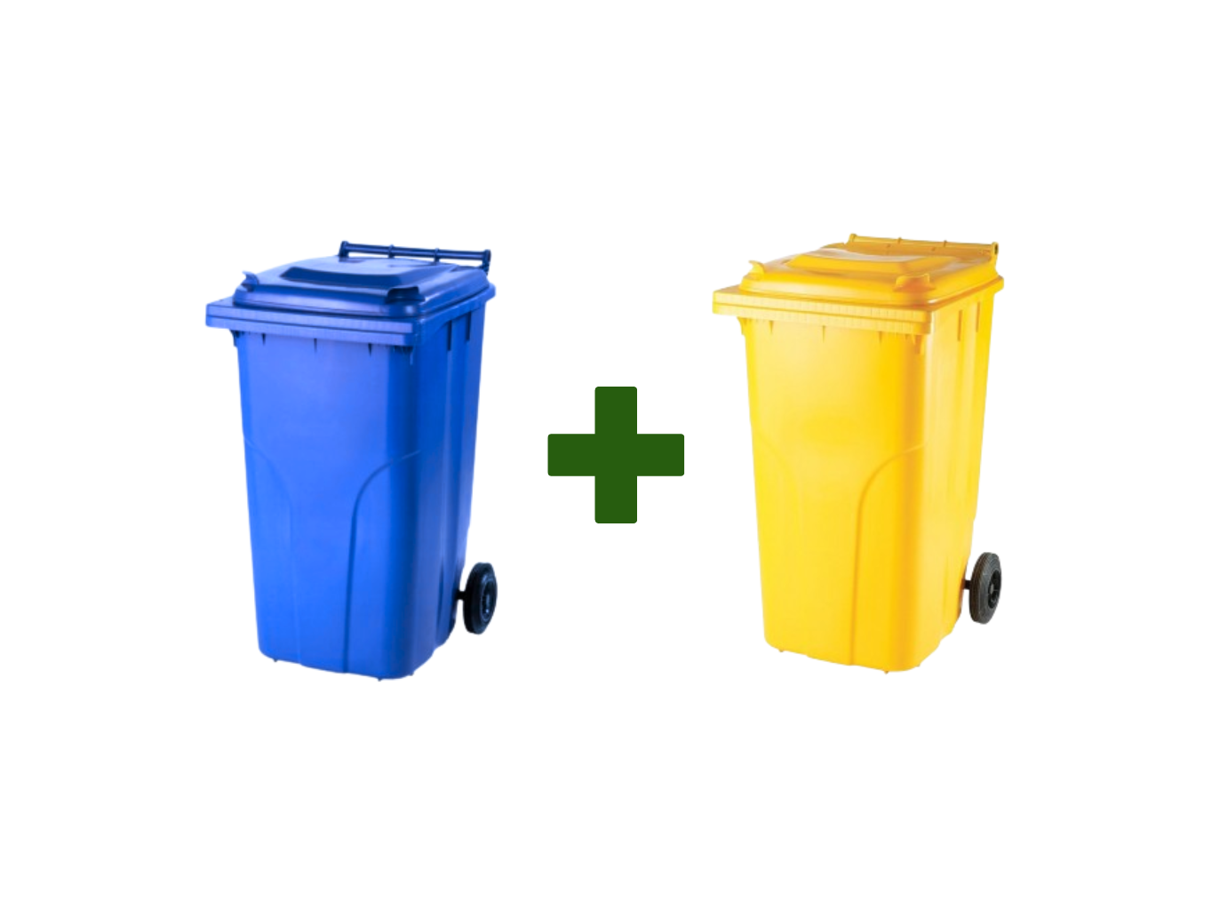 E-shop Akciový balíček - Popolnica Odpadová nádoba 240L modrá + žltá