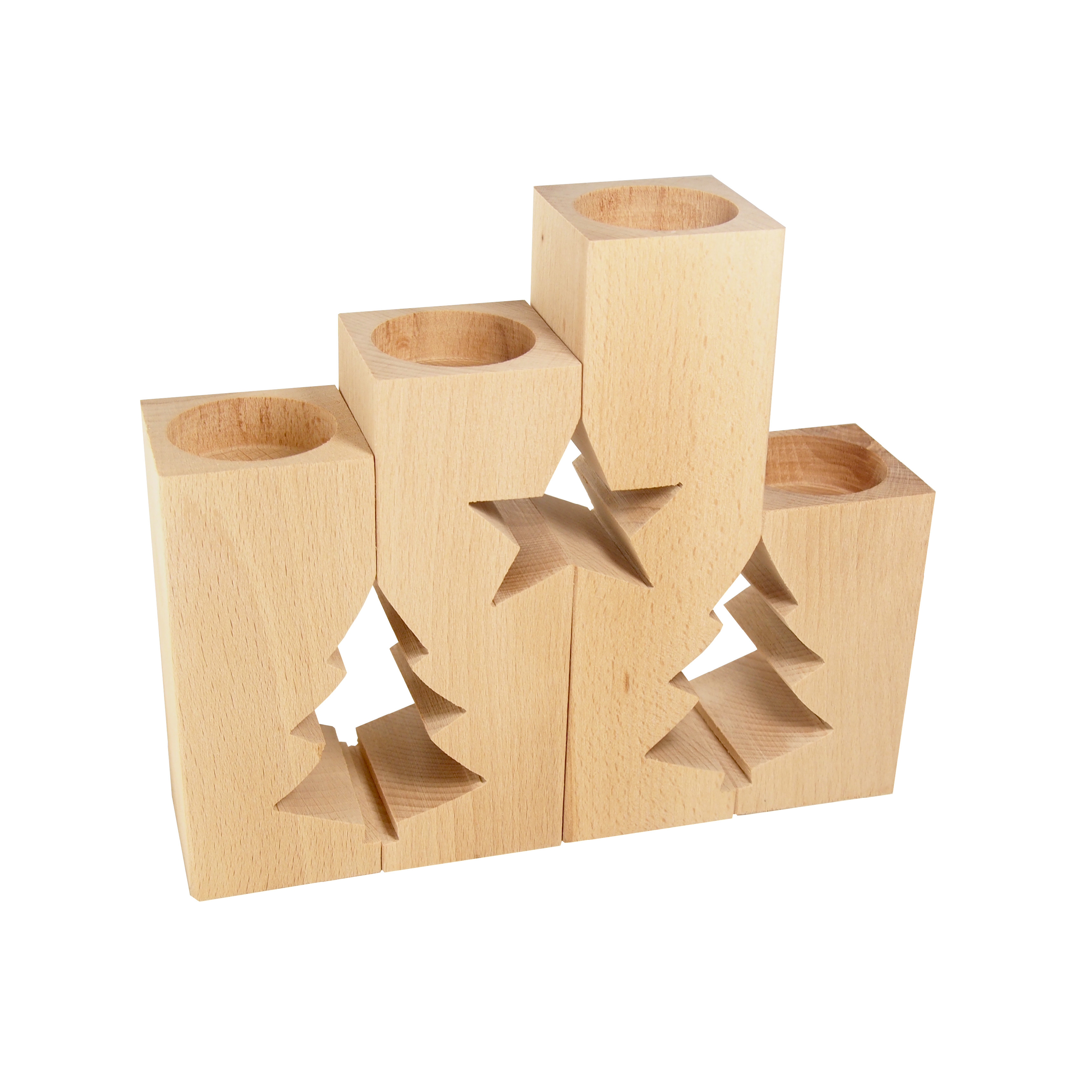 E-shop Drevený svietnik s motívom set