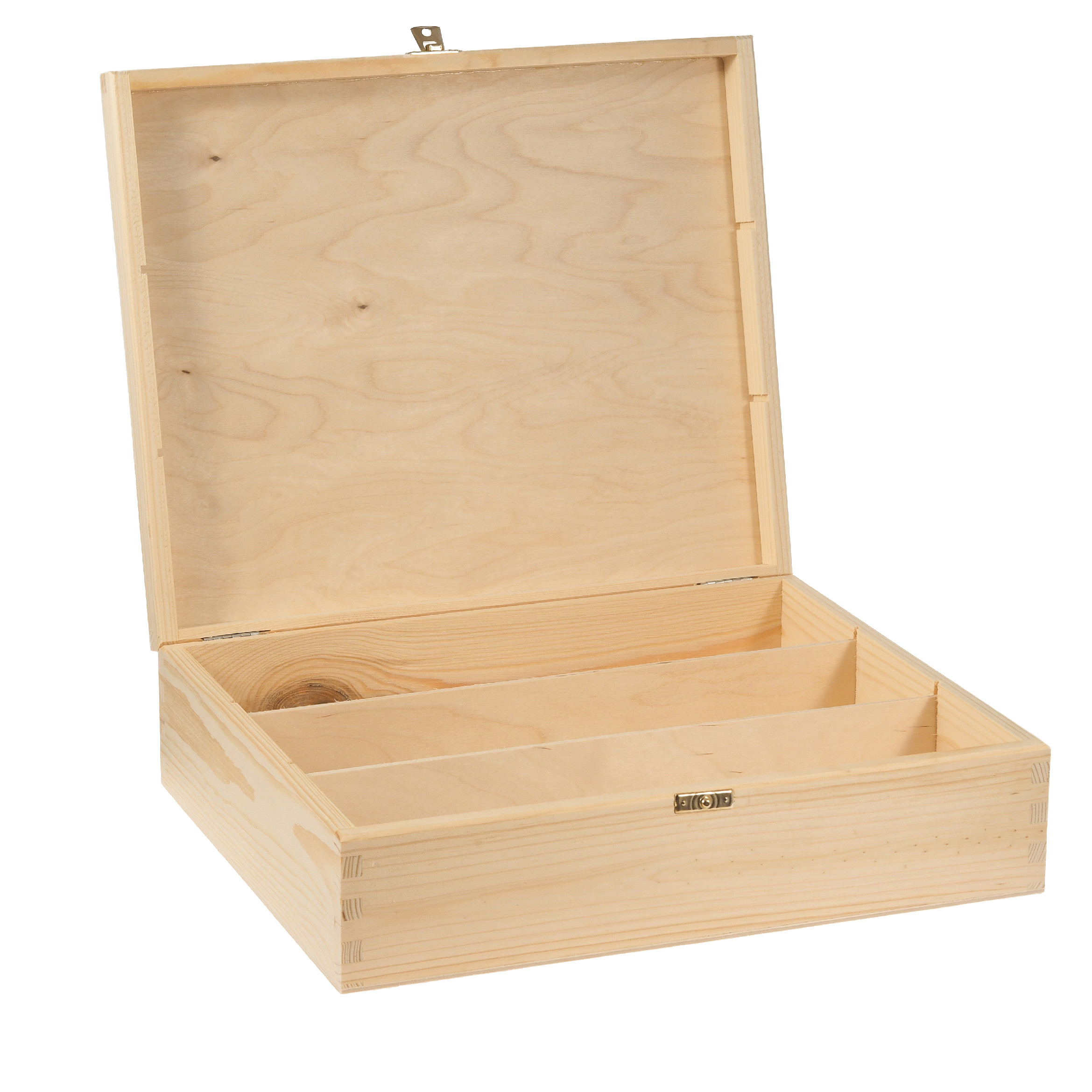 E-shop Drevený box na víno s vekom na 3 fľaše