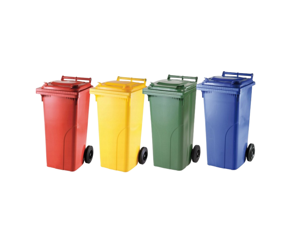 E-shop Akciový balíček - Popolnica Odpadová nádoba 120L 4 ks - červená, zelená, žltá, modrá