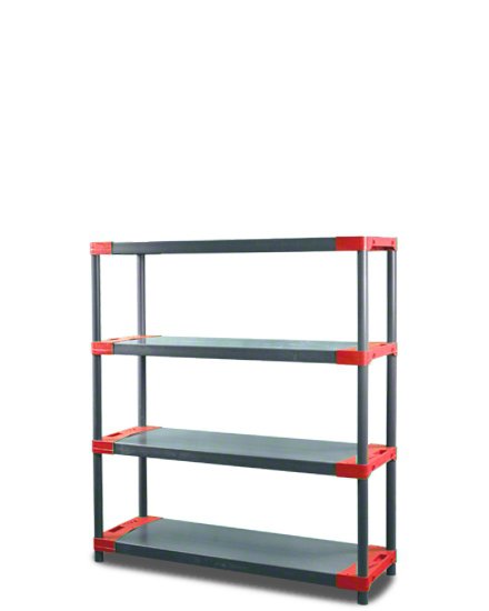 E-shop REGÁL PLASTOVÝ Jupiter-4 138x110x46 PVC Povrchová úprava: Červená