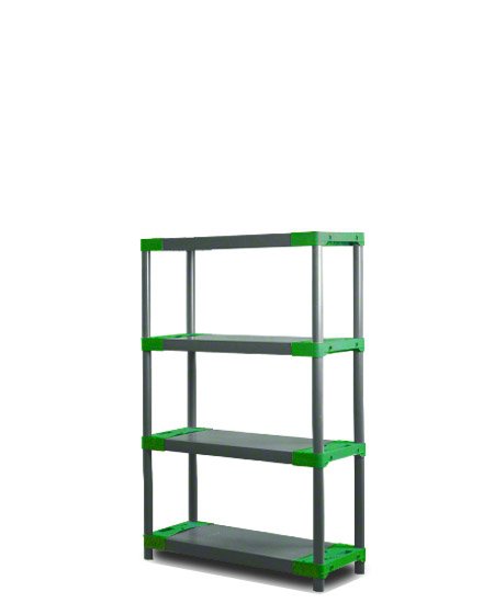 E-shop REGÁL PLASTOVÝ Jupiter-4 138x80x46 PVC Povrchová úprava: Zelená