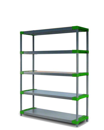 E-shop REGÁL PLASTOVÝ Jupiter-5 180x130x46 PVC Povrchová úprava: Zelená