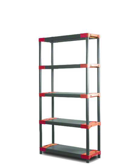 E-shop REGÁL PLASTOVÝ Jupiter-5 180x70x46 PVC Povrchová úprava: Červená