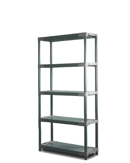 E-shop REGÁL PLASTOVÝ Jupiter-5 180x80x46 PVC Povrchová úprava: Sivá
