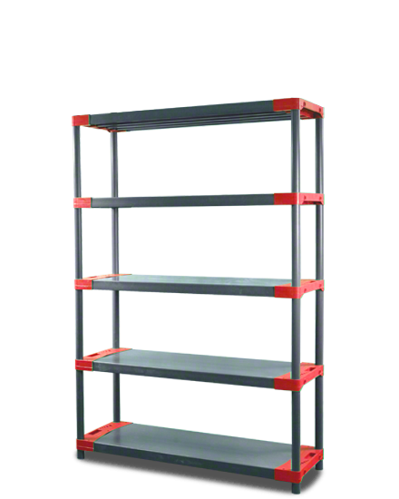 E-shop REGÁL PLASTOVÝ Jupiter-5 180x90x46 PVC Povrchová úprava: Červená