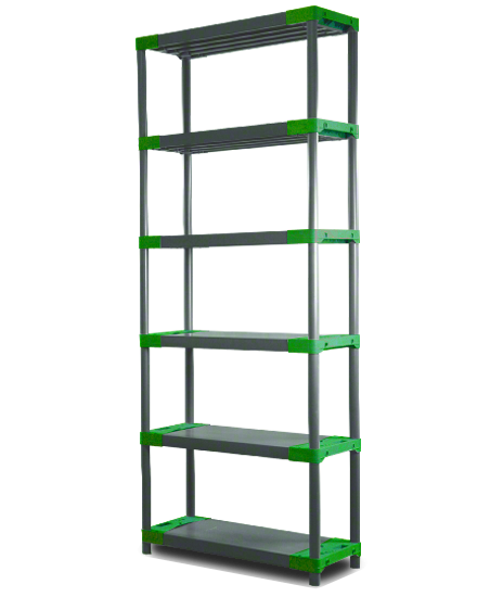 E-shop REGÁL PLASTOVÝ Jupiter-6 222x70x46 PVC Povrchová úprava: Zelená