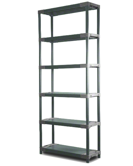 E-shop REGÁL PLASTOVÝ Jupiter-6 222x70x46 PVC Povrchová úprava: Sivá