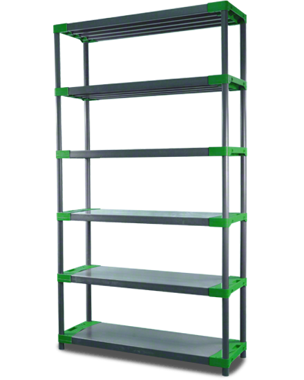 E-shop REGÁL PLASTOVÝ Jupiter-6 222x90x46 PVC Povrchová úprava: Zelená
