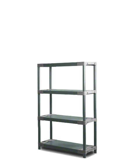 E-shop REGÁL PLASTOVÝ Tytan-4 138x60x46 PVC Povrchová úprava: Sivá