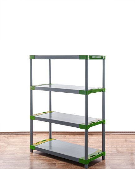 E-shop REGÁL PLASTOVÝ Tytan-4 138x90x46 PVC Povrchová úprava: Zelená