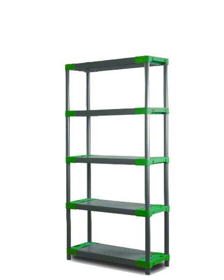 E-shop REGÁL PLASTOVÝ Tytan-5 180x60x46 PVC Povrchová úprava: Zelená