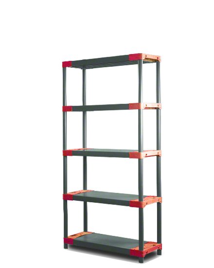 E-shop REGÁL PLASTOVÝ Tytan-5 180x60x46 PVC Povrchová úprava: Červená