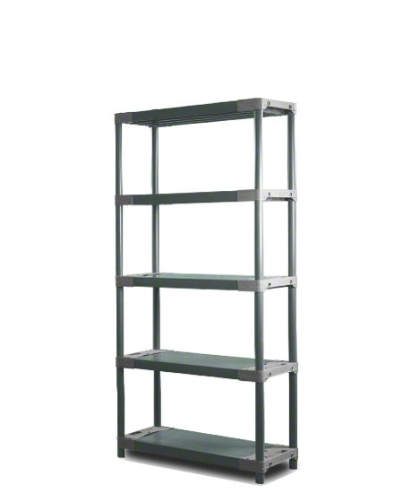 E-shop REGÁL PLASTOVÝ Tytan-5 180x70x46 PVC Povrchová úprava: Sivá